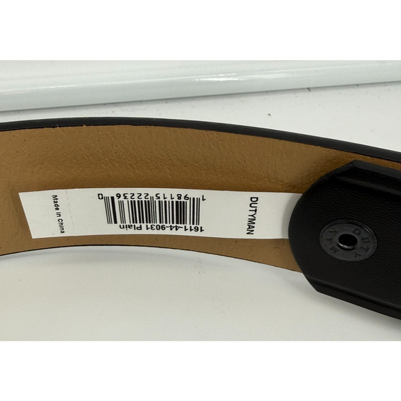 New Dutyman 1611 1-3/4" Black Plain Leather Garrison Belt Size 44 - Picture 4 of 5
